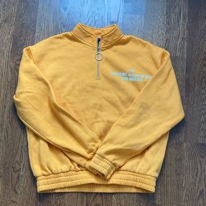 Yellow Quarter Zip Sweatshirt